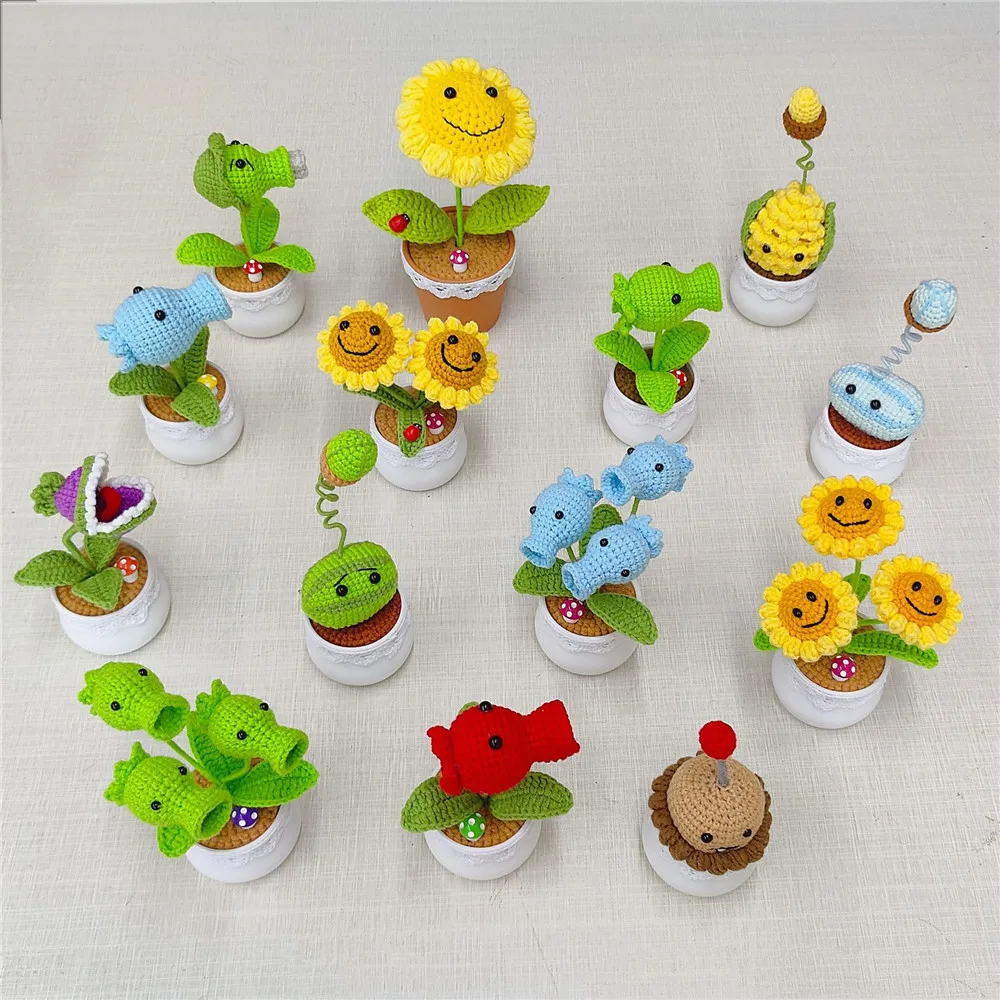 Desk Setup At Home - Plants Zombies Sunflower Pea Flower Pot
