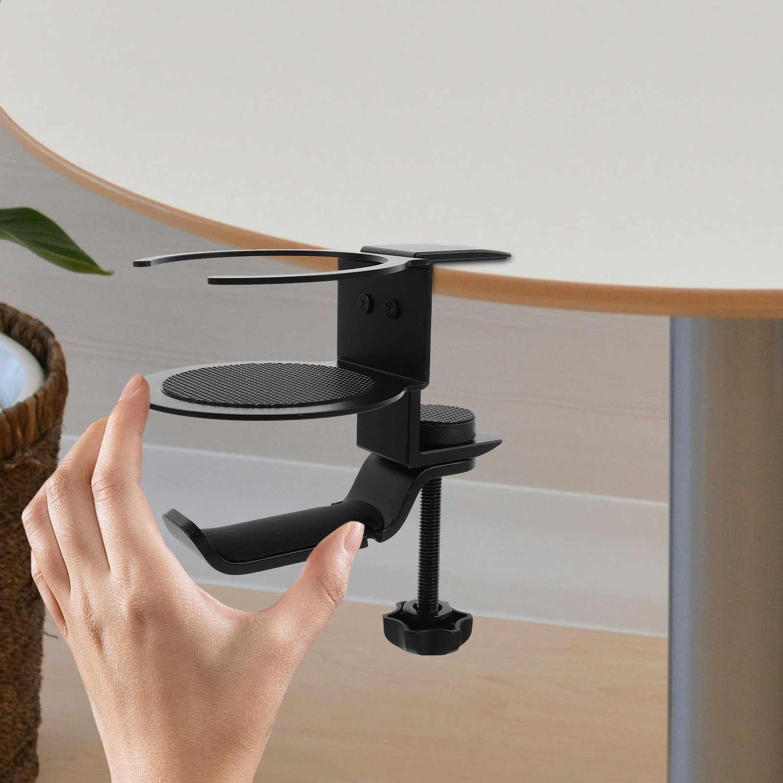 Desk Setup Headphones - Desk Clamp Cup Holder Headphone Stand