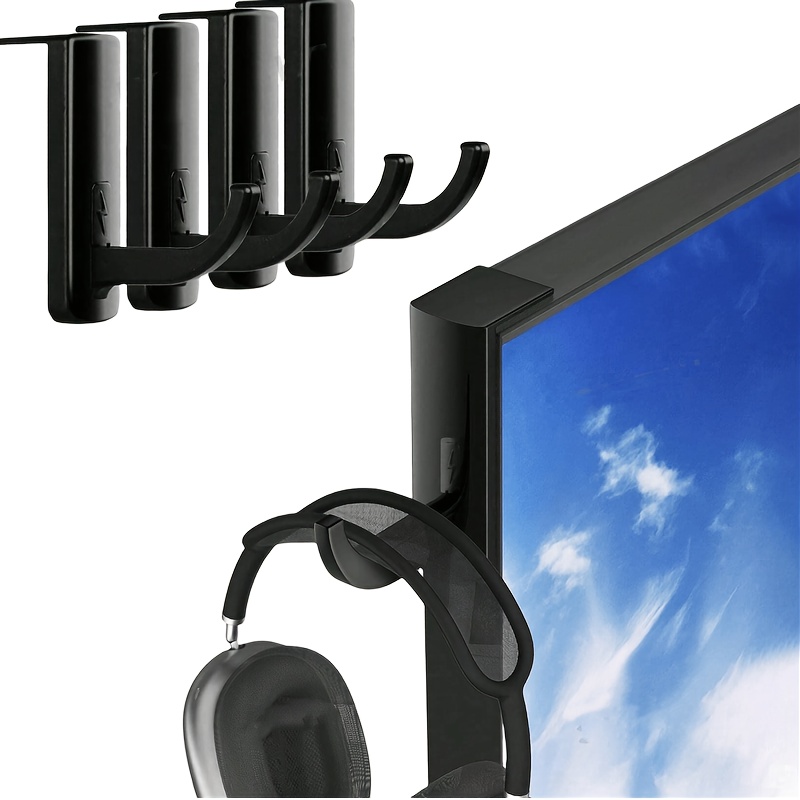 Headphone Hook Under - 4pcs Monitor Hook Headphone Holder, Monitor