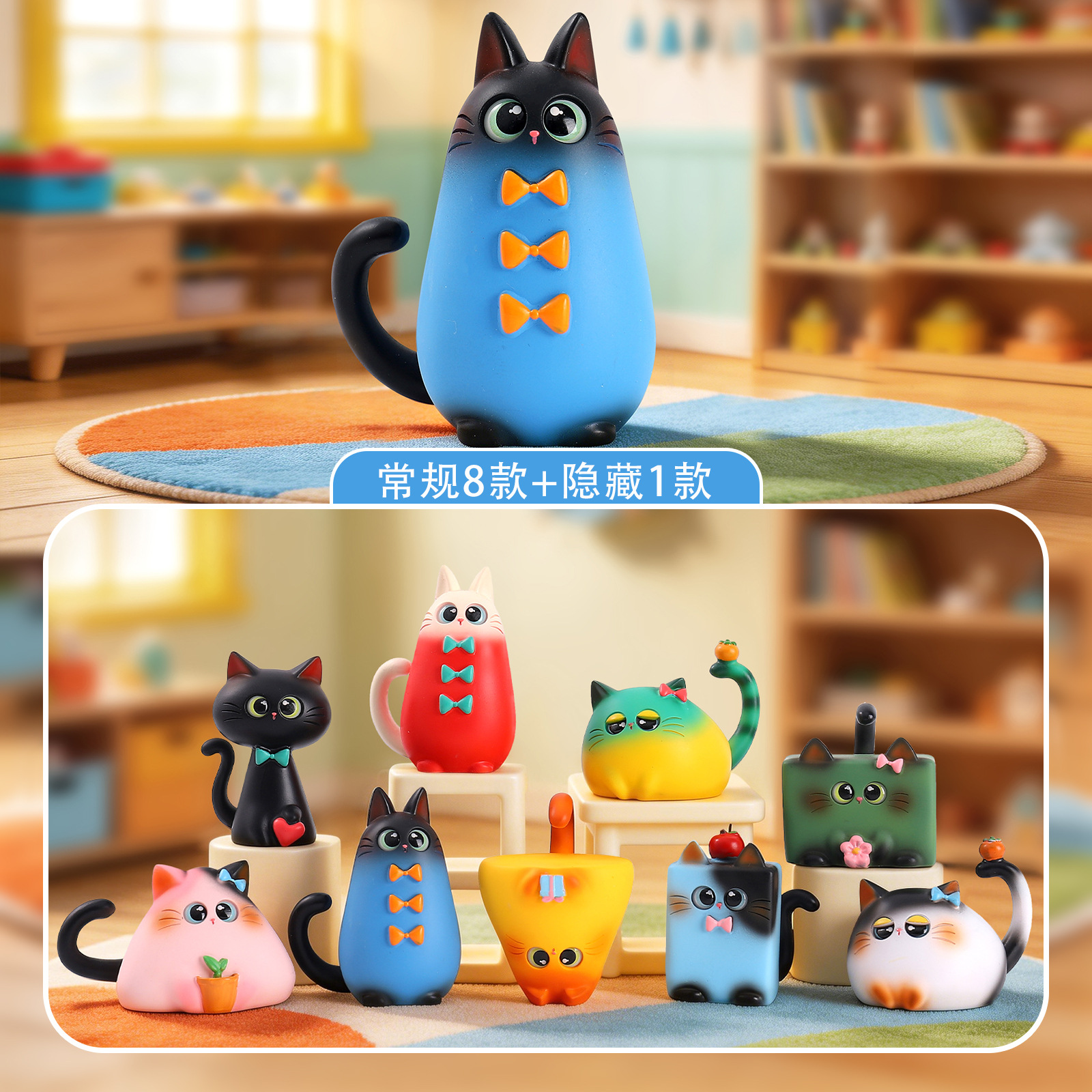 Desk Setup At Home - Blind Box Cat Figurine Resin Creative