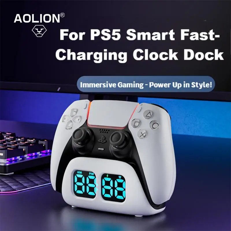 Desk Setup Ps5 - For PS5 controller base charging clock