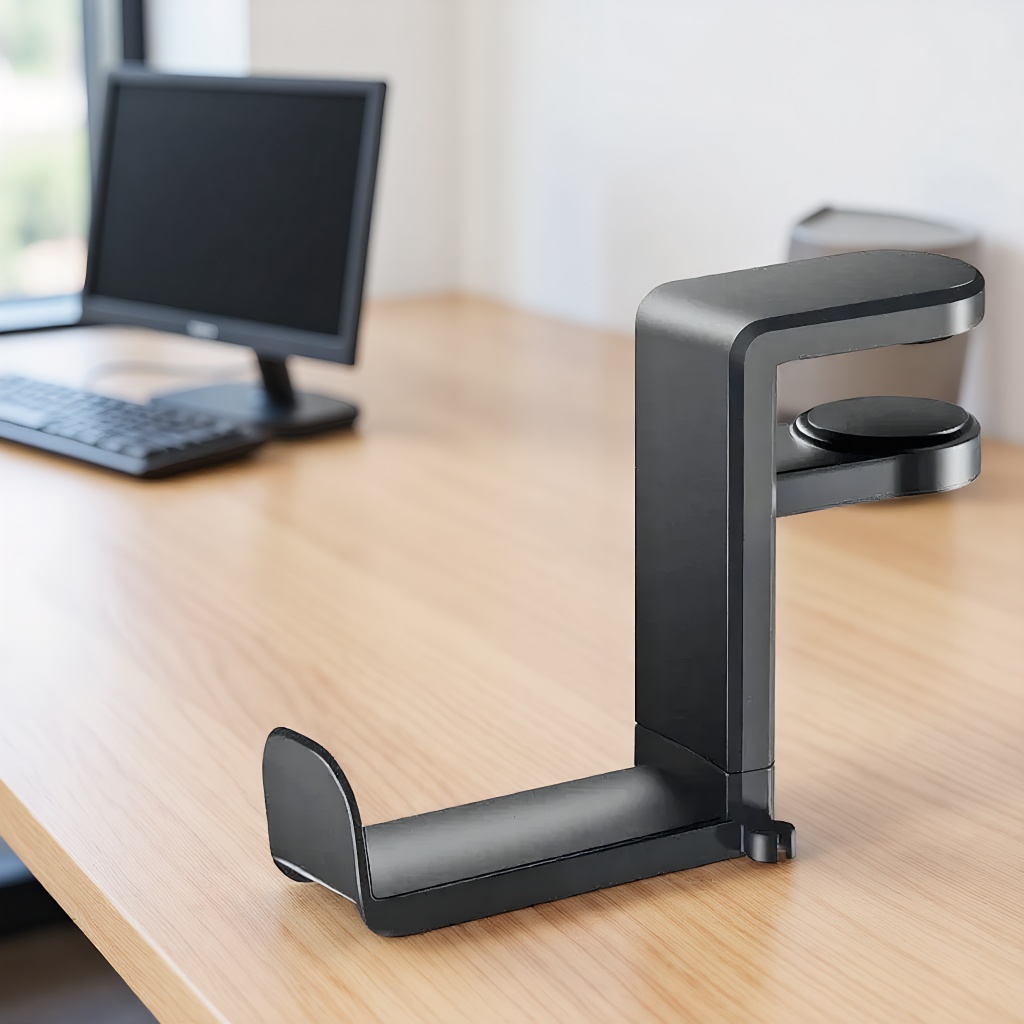 Desk Setup Headphones - Space Saving Adjustable Headphone Stand, 360°