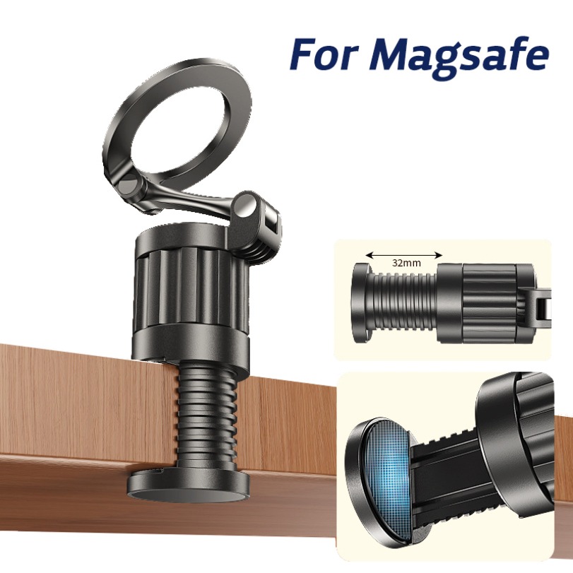 Desk Setup Desk - 360° Rotation Desktop Magnetic Phone Holder