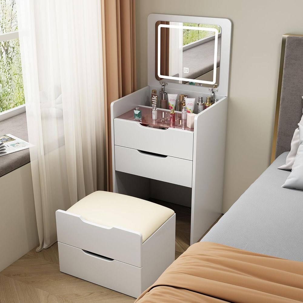 Desk Setup Desk - 3 in 1 Vanity Desk with