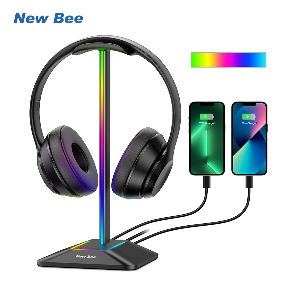 New Bee Z8 RGB Headphones Stan - Headphone Hook Under recensie en prijs
