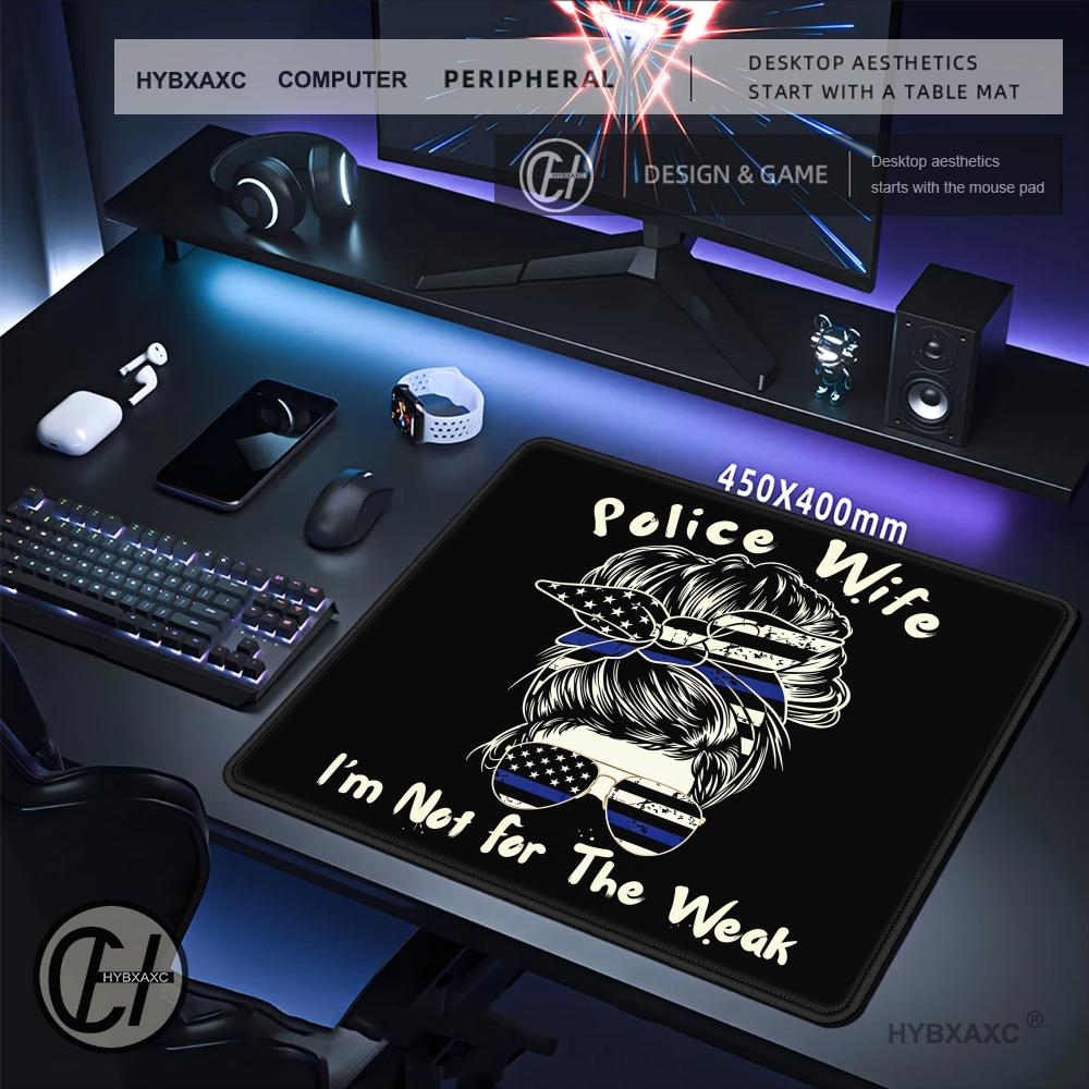 HYBXAXC Police Wife Mouse Pad  - Desk Setup Blue recensie en prijs