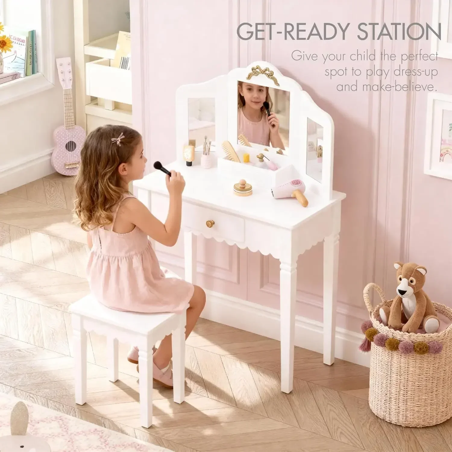 Spirich Kids Vanity Set with M - Desk Setup Girl recensie en prijs