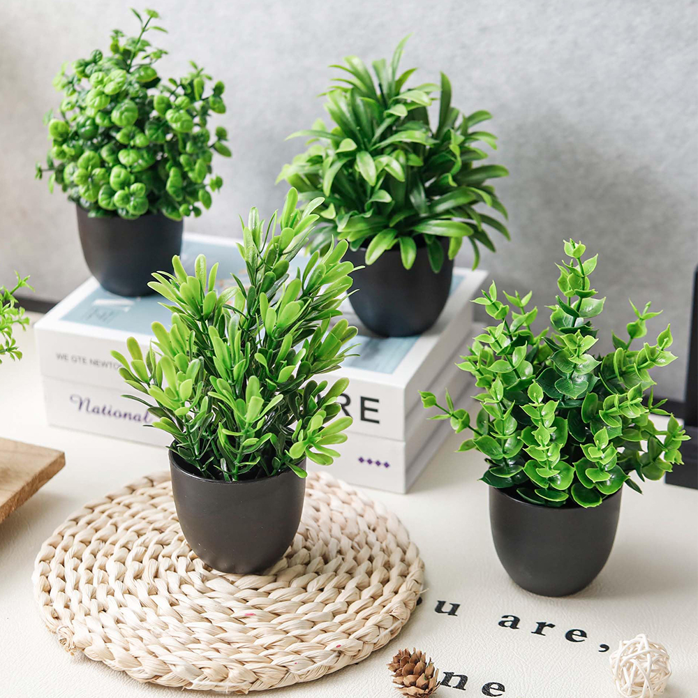 4 Packs Fake Plants Artificial - Desk Setup At Home recensie en prijs