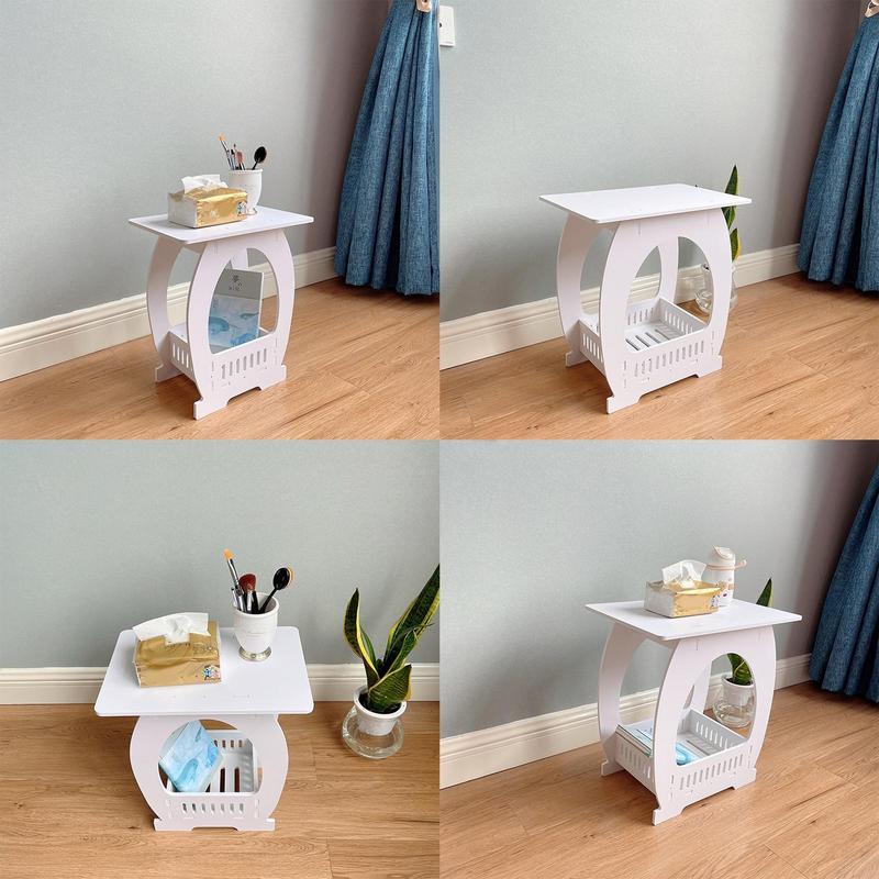 End Table White Nightstand Cof - Desk Setup White recensie en prijs