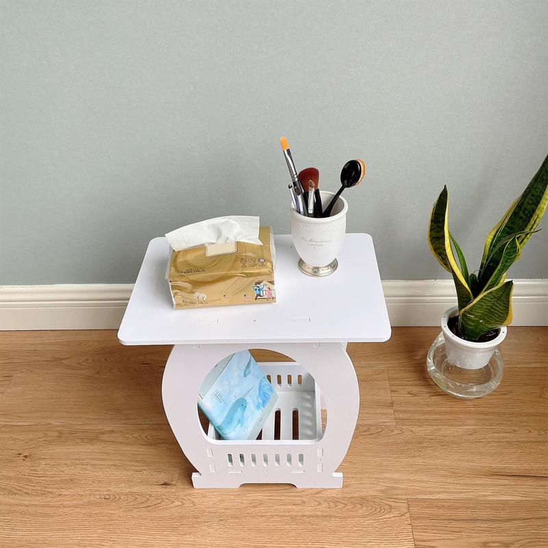 End Table White Nightstand Cof - Desk Setup White recensie en prijs