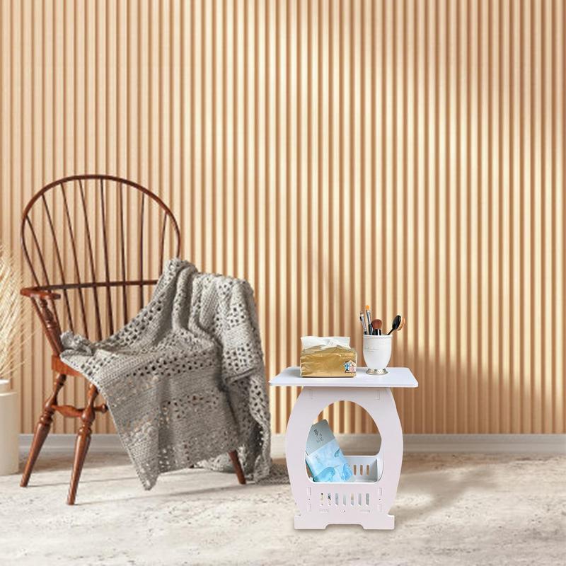 End Table White Nightstand Cof - Desk Setup White recensie en prijs