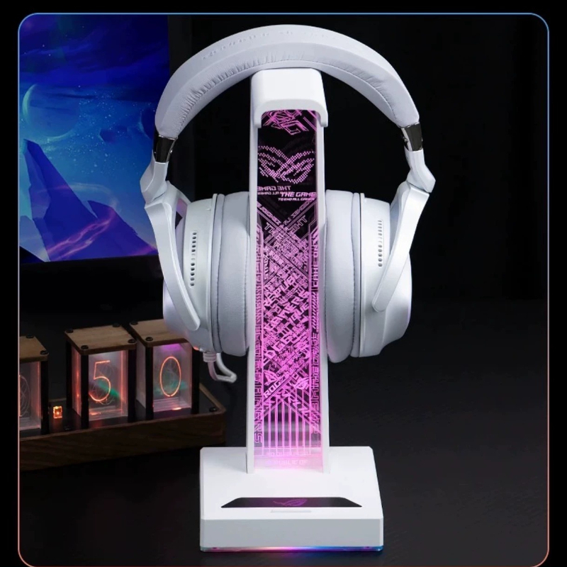 RGB Gaming Headphone Stand wit - Desk Setup Headphones recensie en prijs