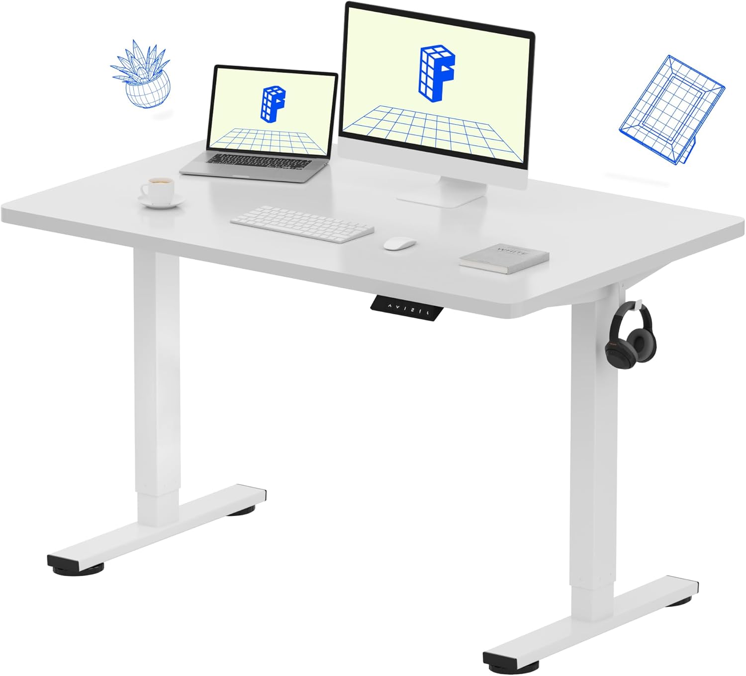 Electric Standing Desk 48'x30' - Desk Setup White recensie en prijs