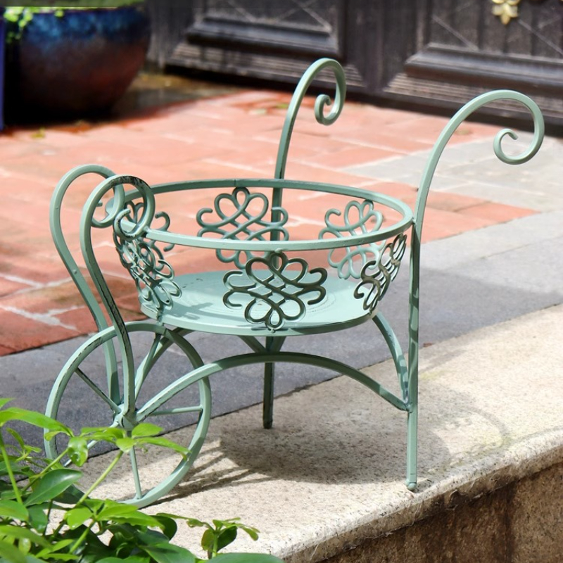 Iron Flower Planter Cart Garde - Desk Setup White recensie en prijs