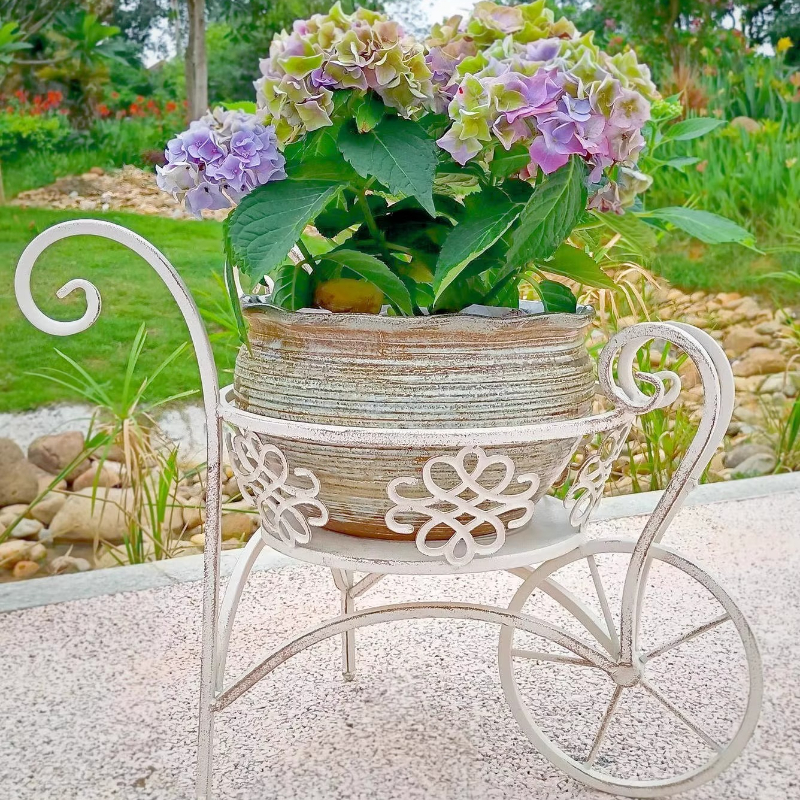 Iron Flower Planter Cart Garde - Desk Setup White recensie en prijs