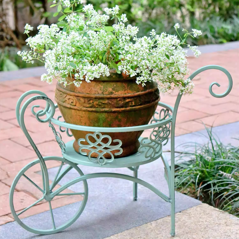 Iron Flower Planter Cart Garde - Desk Setup White recensie en prijs
