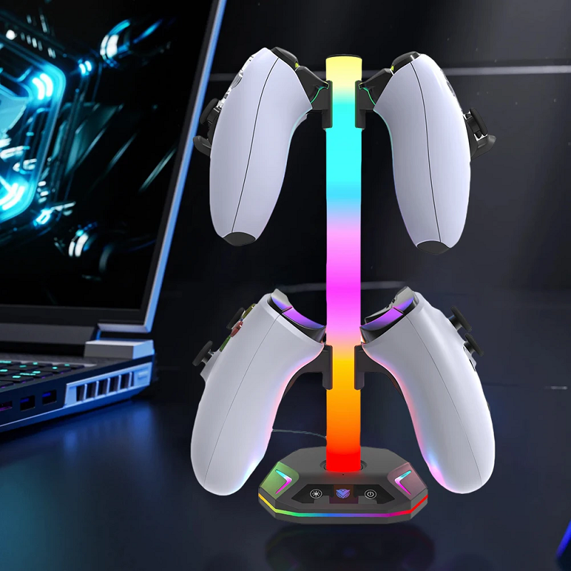 RGB Gaming Headset Stand with  - Desk Setup Headphones recensie en prijs