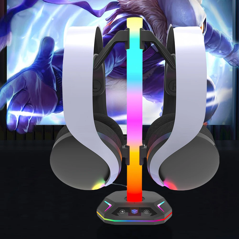 RGB Gaming Headset Stand with  - Desk Setup Headphones recensie en prijs