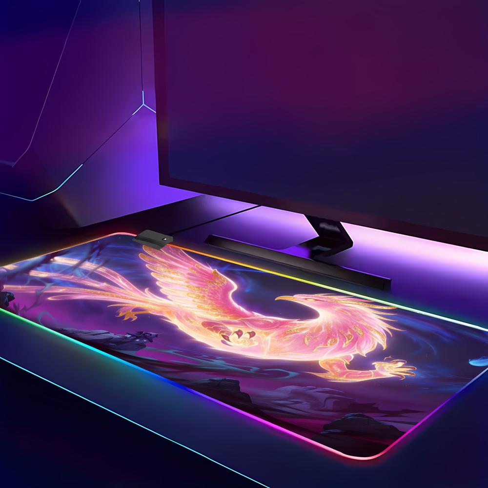RGB LED Blue Dragon Mouse Pad  - Desk Setup Blue recensie en prijs
