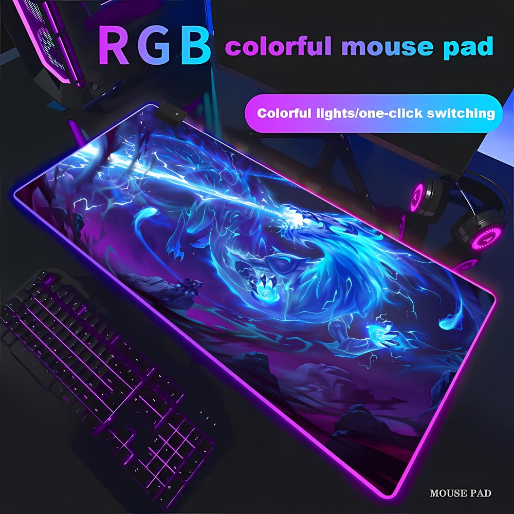 RGB LED Blue Dragon Mouse Pad  - Desk Setup Blue recensie en prijs