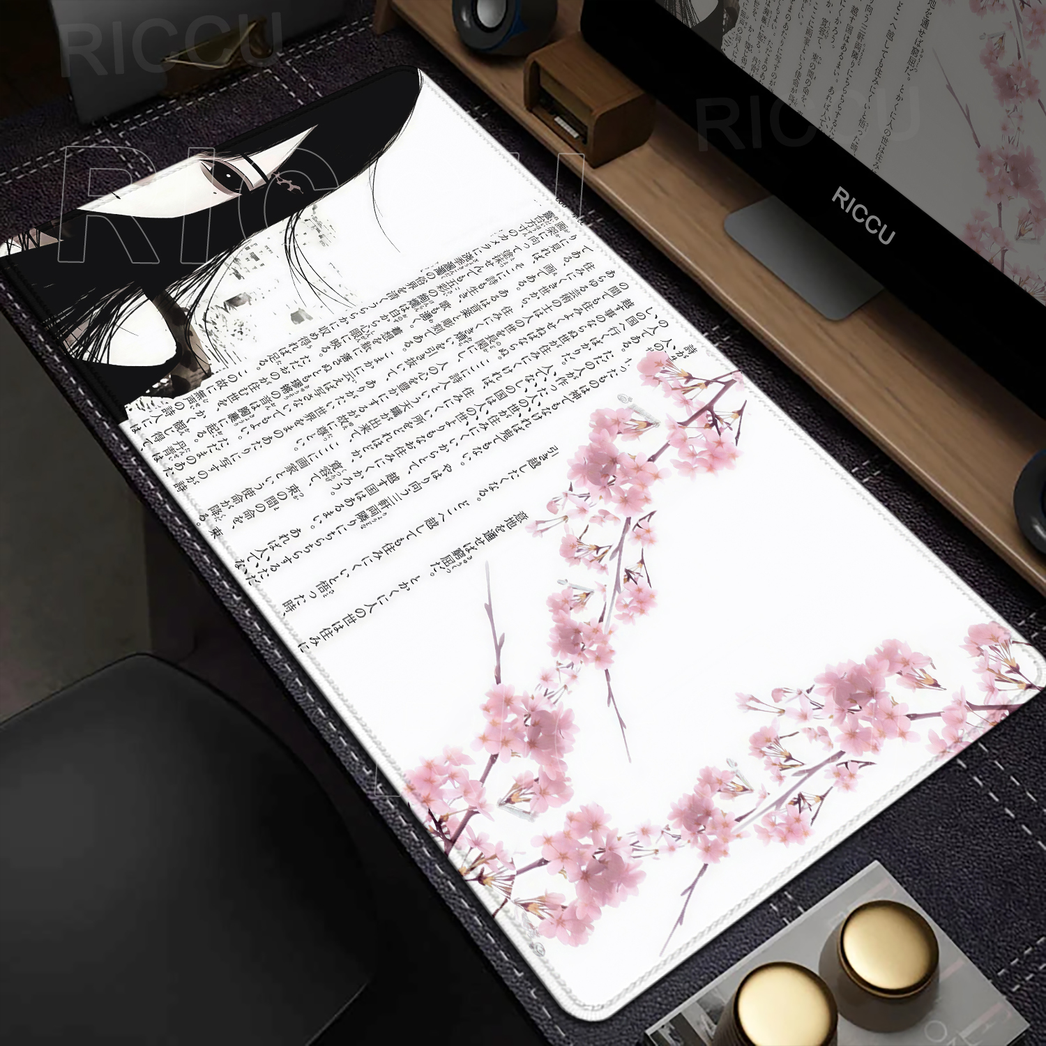 Anime Aesthetics Mousepad Blac - Desk Setup White recensie en prijs