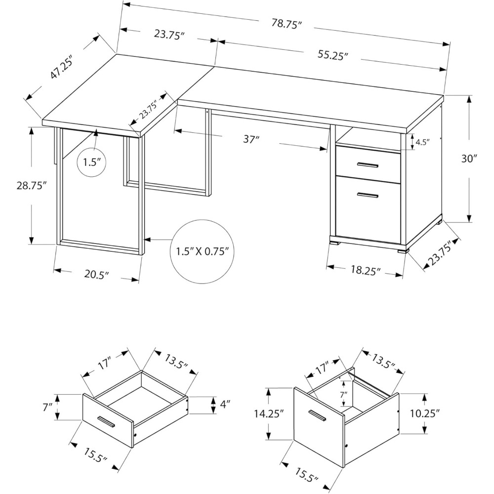 I 7255 Computer Desk, Home Off - Work Desk Home Setup recensie en prijs