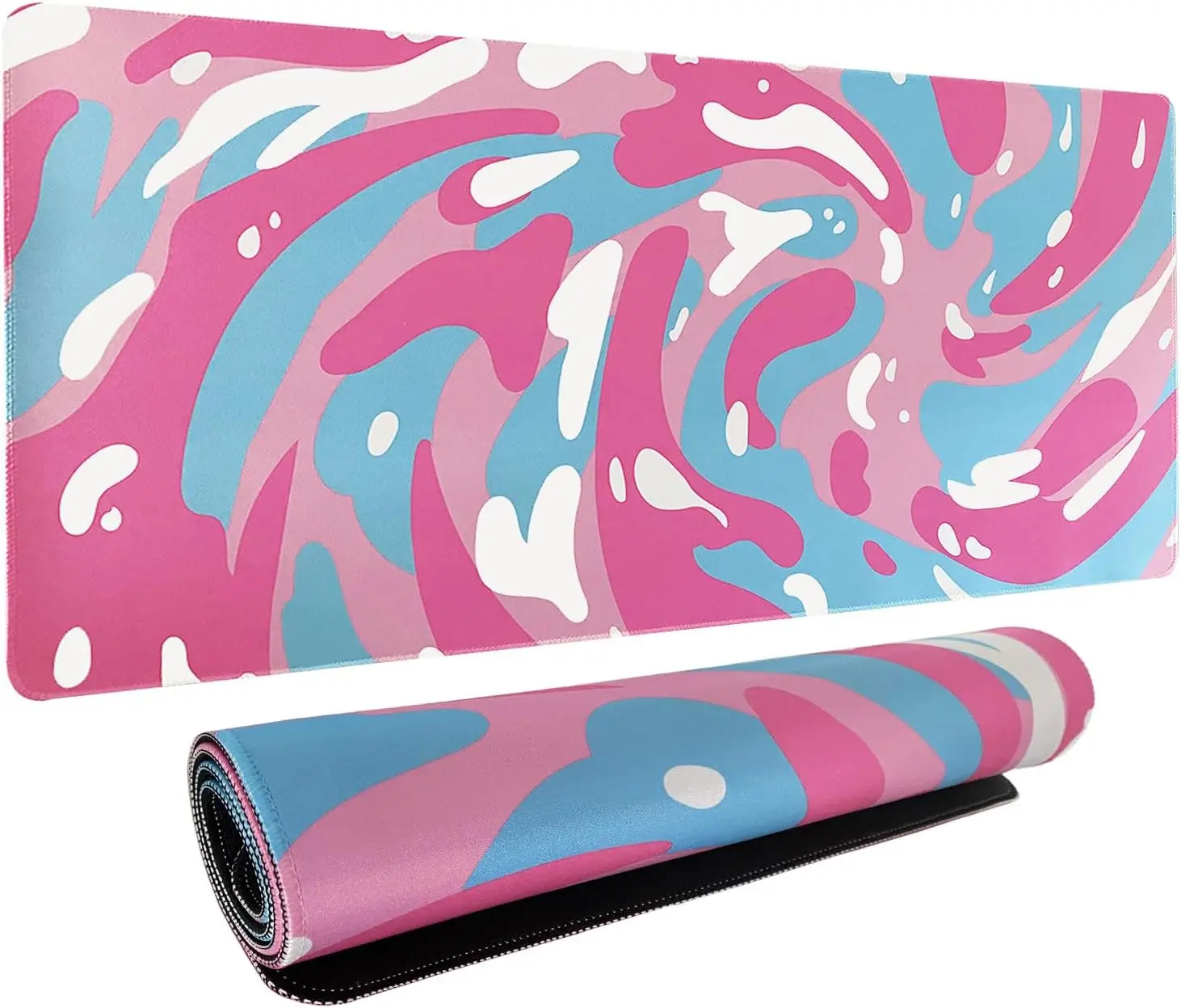Stylish Pink Blue White Abstra - Desk Setup Blue recensie en prijs