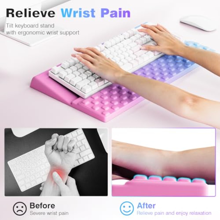 Ergonomic Purple Keyboard Wris - Desk Setup Ergonomics recensie en prijs