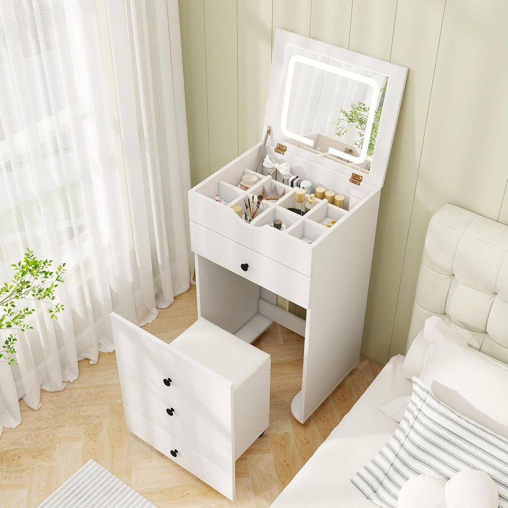 Small Vanity Desk Set, Makeup  - Desk Setup In Small Bedroom recensie en prijs