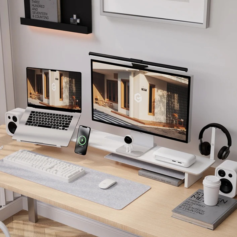 ‌Modular White Monitor Riser S - Desk Setup Ergonomics recensie en prijs