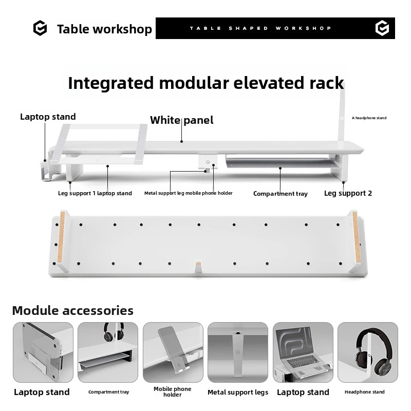 ‌Modular White Monitor Riser S - Desk Setup Ergonomics recensie en prijs