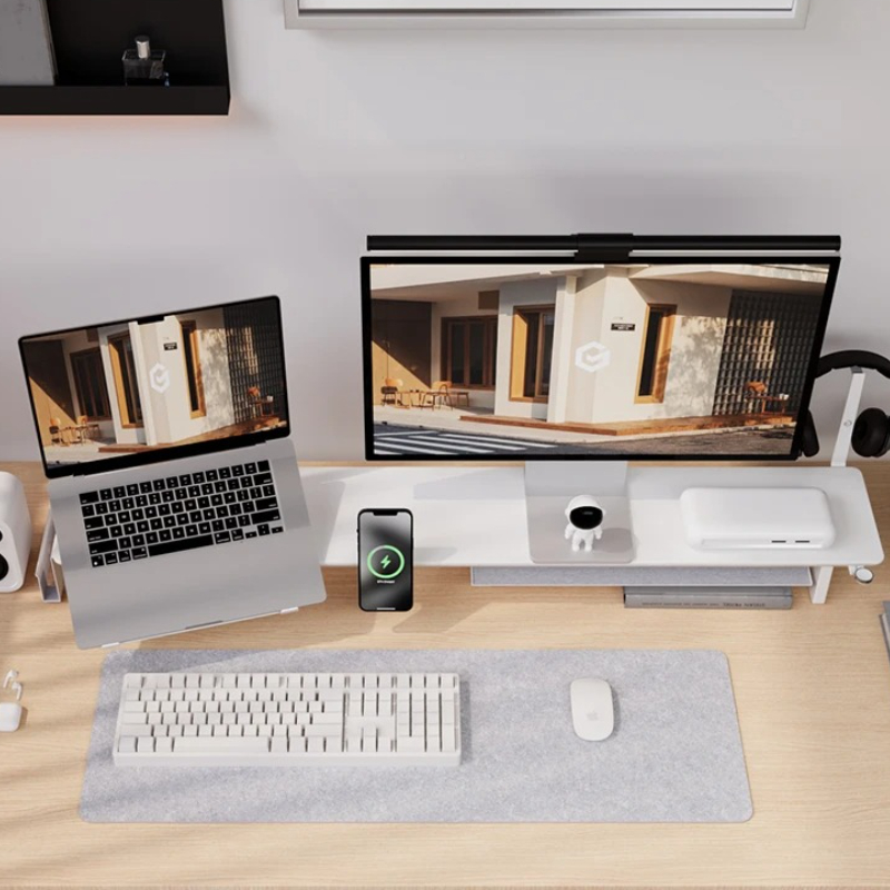 ‌Modular White Monitor Riser S - Desk Setup Ergonomics recensie en prijs