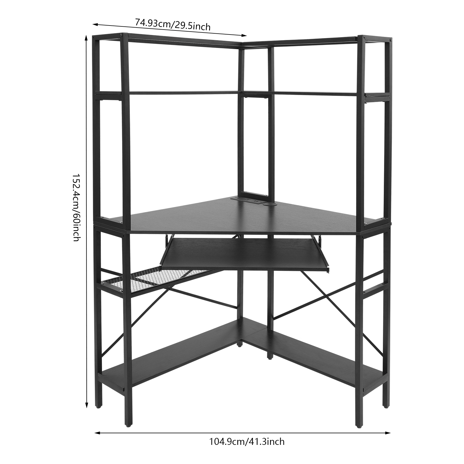 Triangular Corner Computer Des - Desk Setup Led Strip recensie en prijs