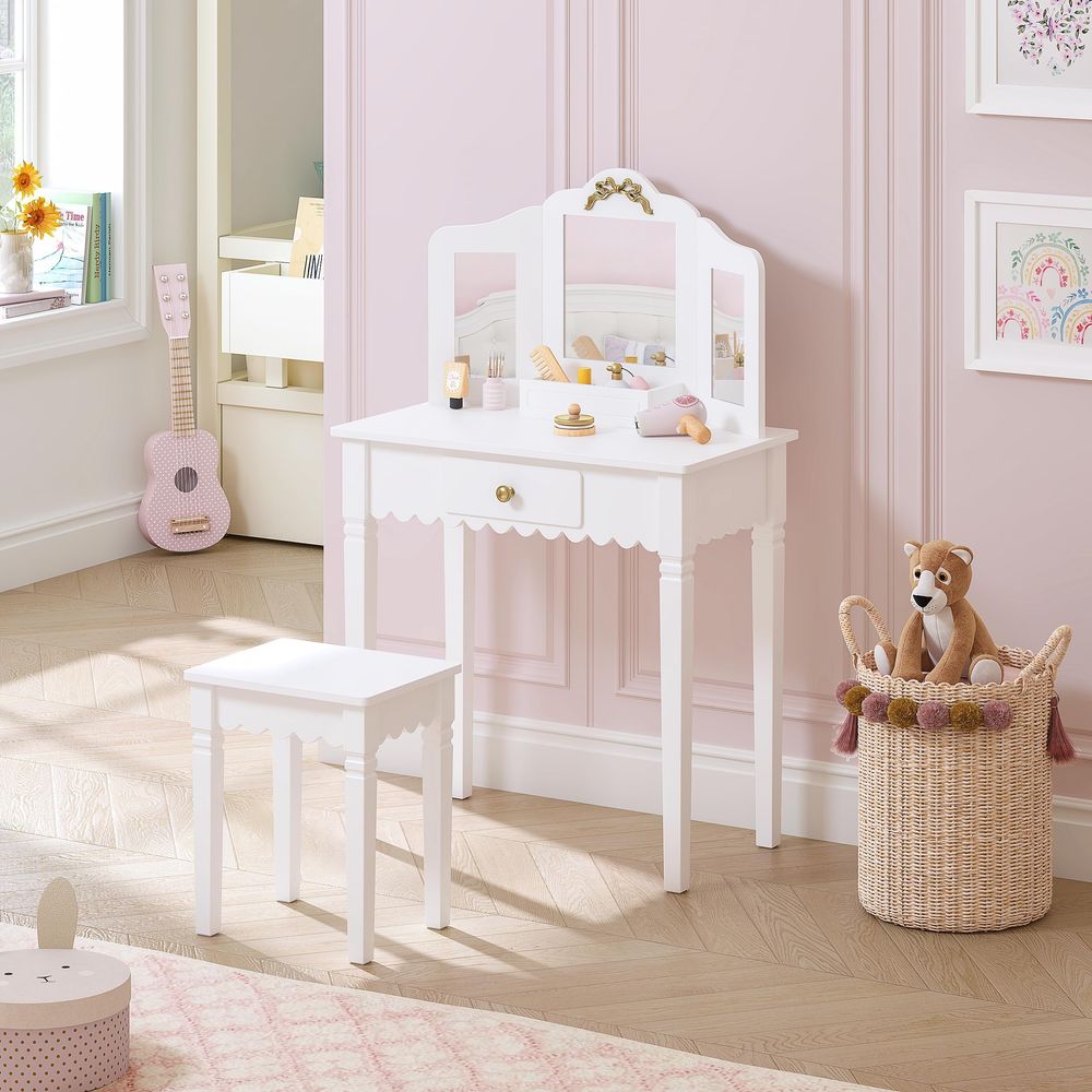 Kids Vanity Set with Mirror an - Desk Setup Girl recensie en prijs