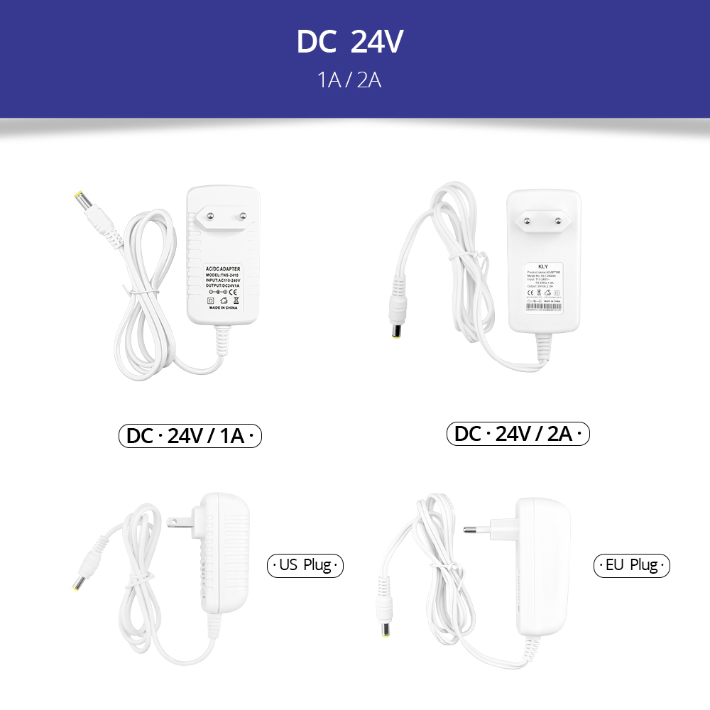 DC 12V 24V 1A 2A 3A Power Adap - Desk Setup Led Strip recensie en prijs