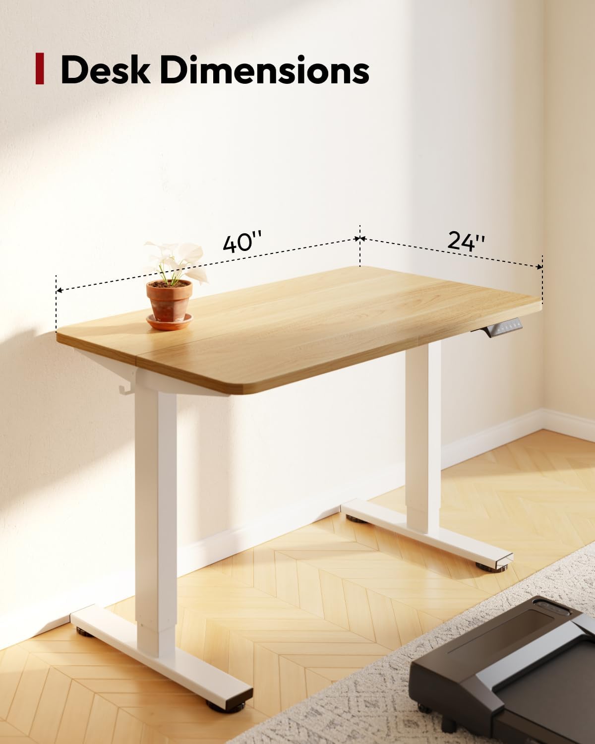 Electric Standing Desk 40x24 i - Desk Setup Ergonomics recensie en prijs