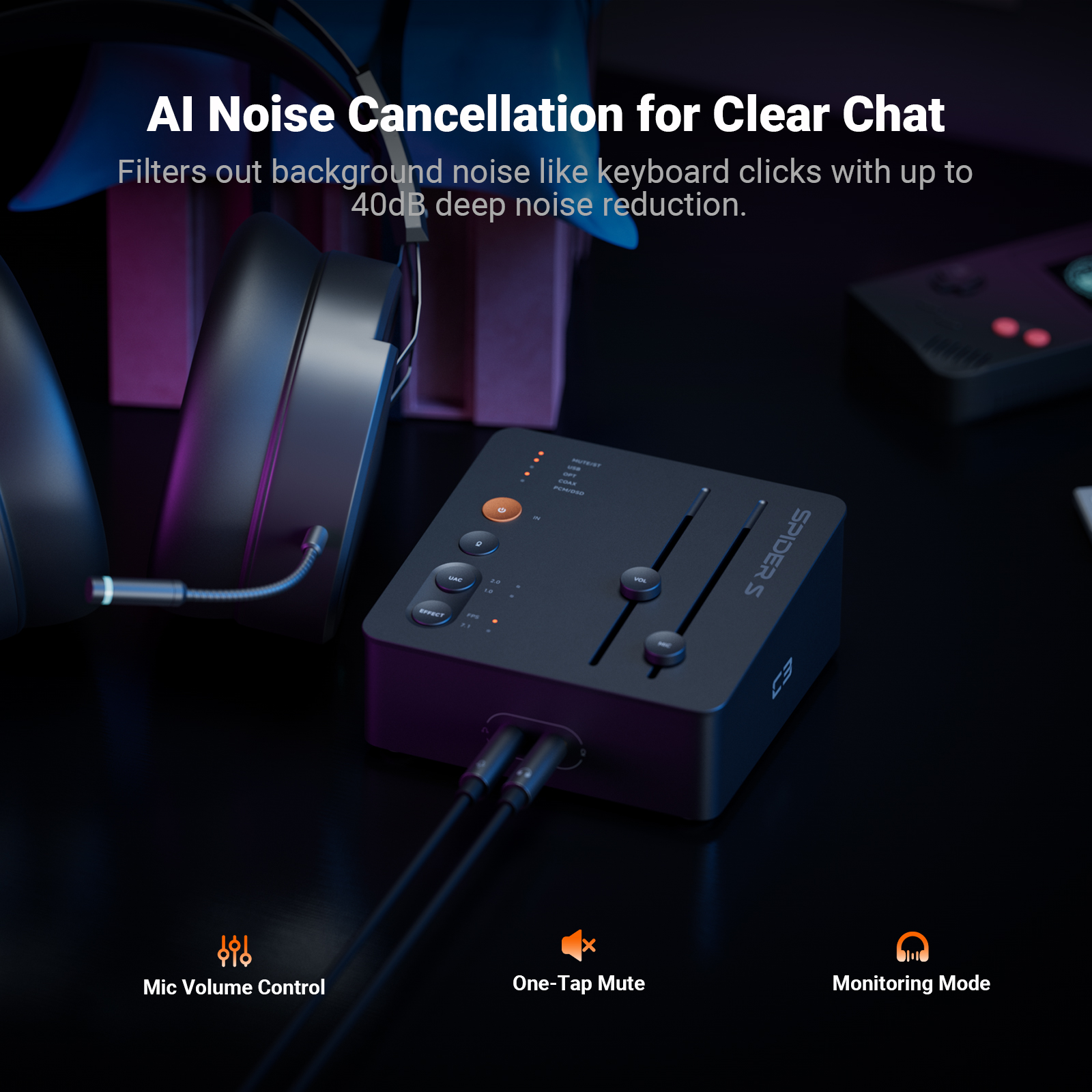 Fosi Audio C3 Gaming DAC Headp - Desk Setup Ps5 recensie en prijs