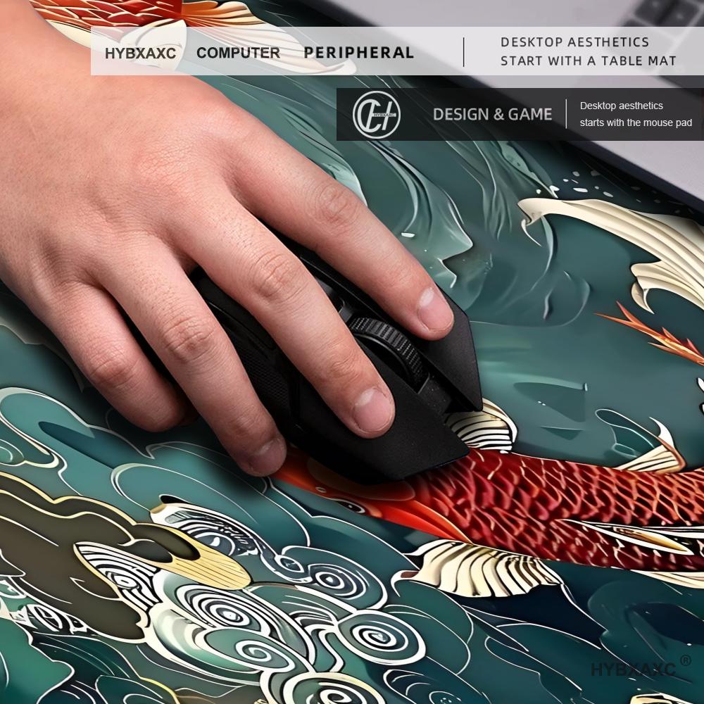 Japanese Koi Fish Desk Mat XXL - Desk Setup Blue recensie en prijs