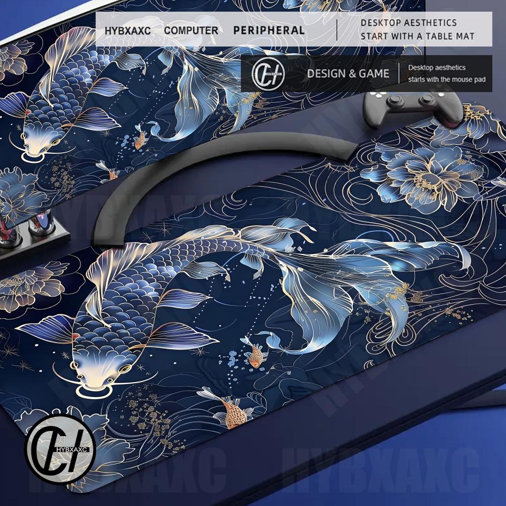 Japanese Koi Fish Desk Mat XXL - Desk Setup Blue recensie en prijs