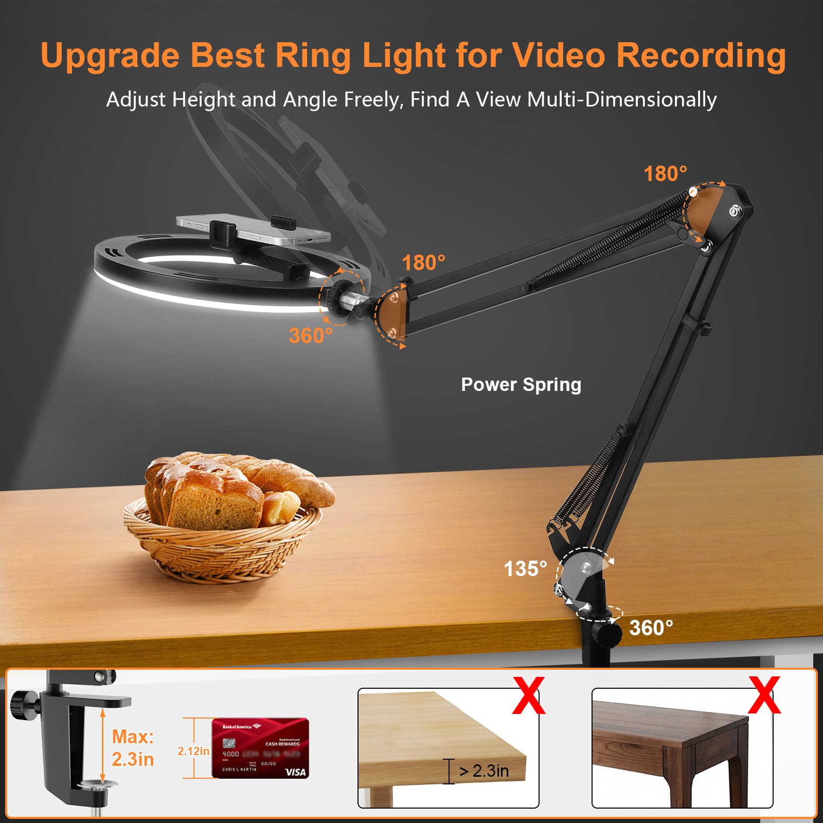 Nice Overhead Tripod With Ring - Desk Setup Desk recensie en prijs