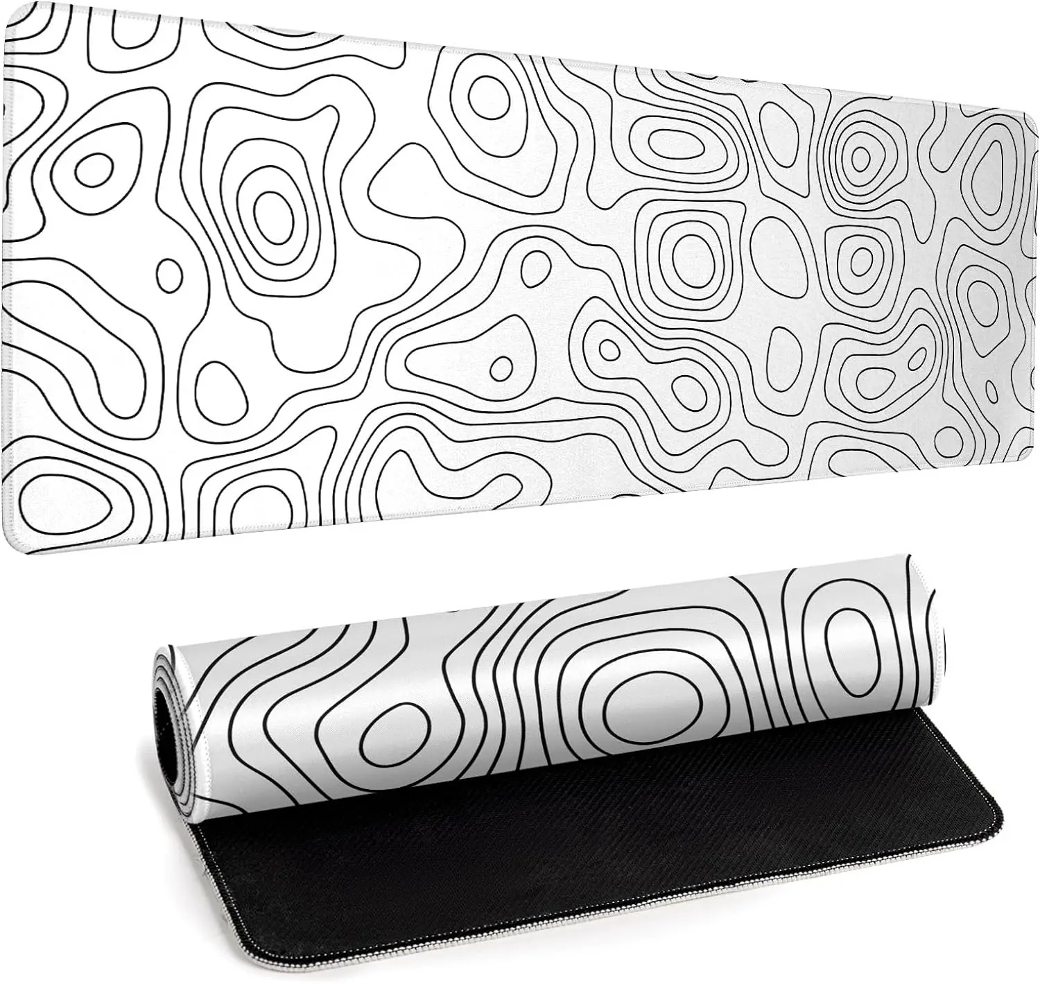 White Rubber Mouse Pad Topogra - Desk Setup White recensie en prijs