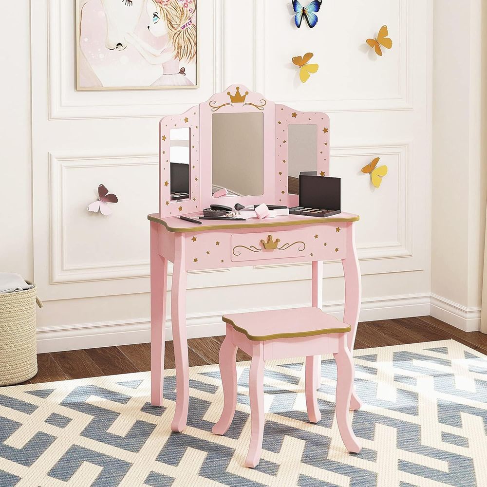 Kids Vanity Set with Mirror an - Desk Setup Girl recensie en prijs