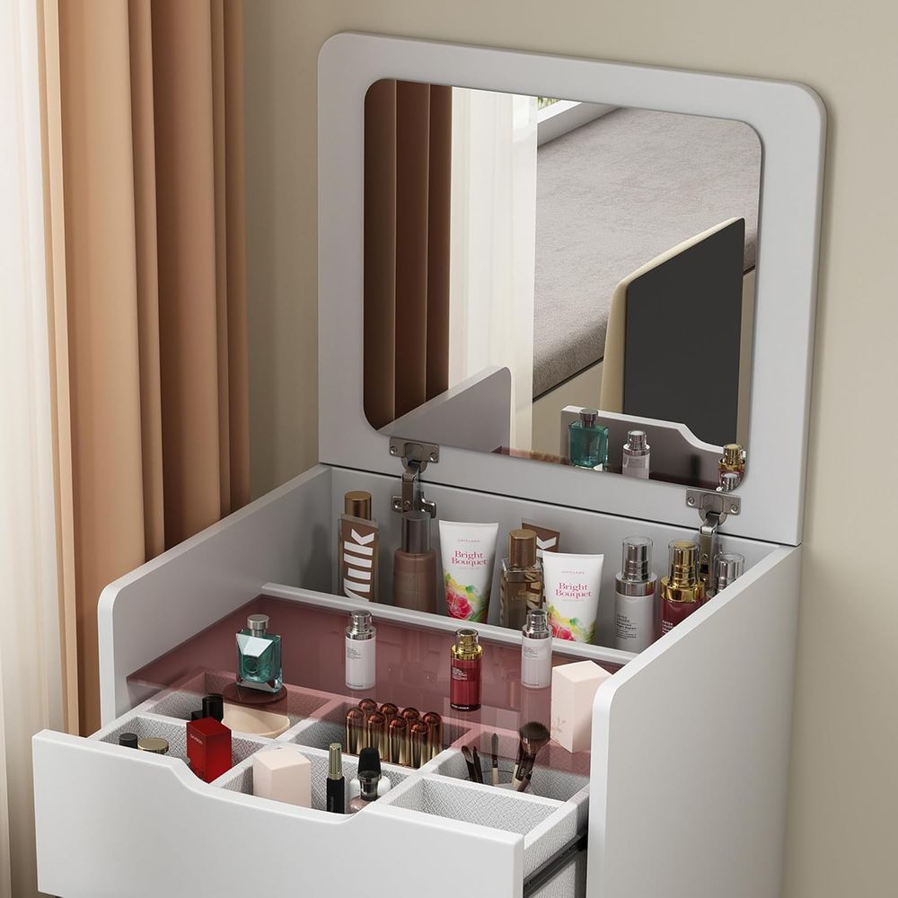 3 in 1 Vanity Desk with Mirror - Desk Setup Desk recensie en prijs