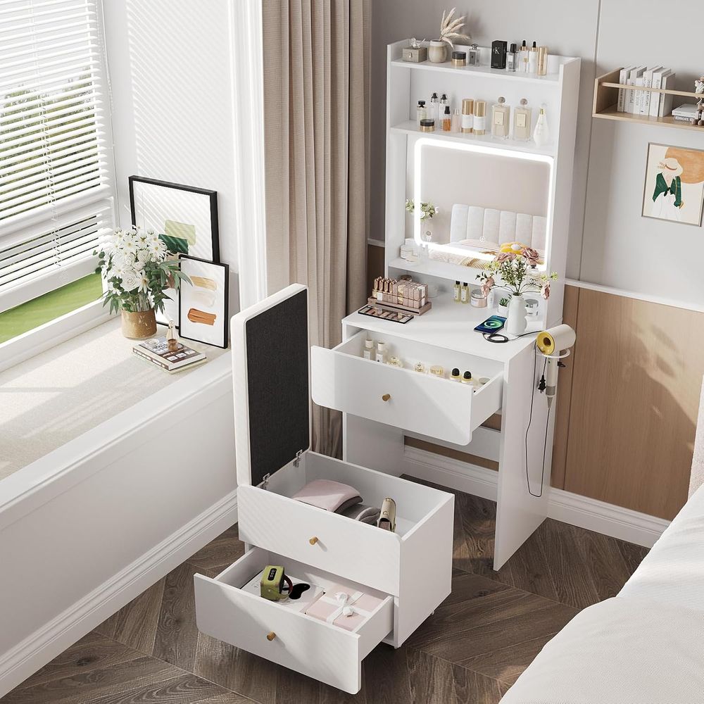 Make Up Vanity Desk with Mirro - Desk Setup Girl recensie en prijs