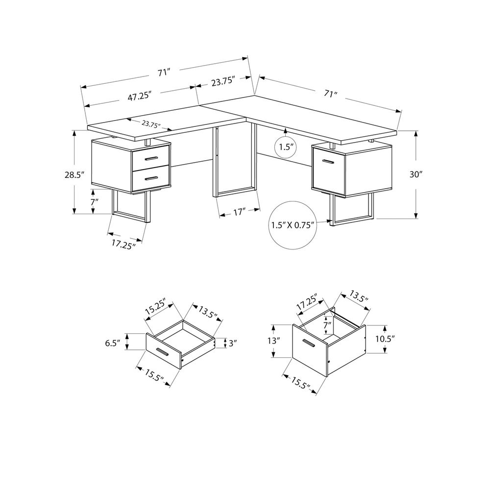 I 7612 Computer Desk, Home Off - Work Desk Home Setup recensie en prijs