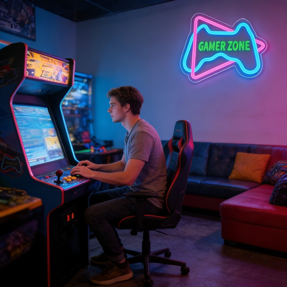 Gamer Zone Neon Sign USB Gifts - Desk Setup Blue recensie en prijs