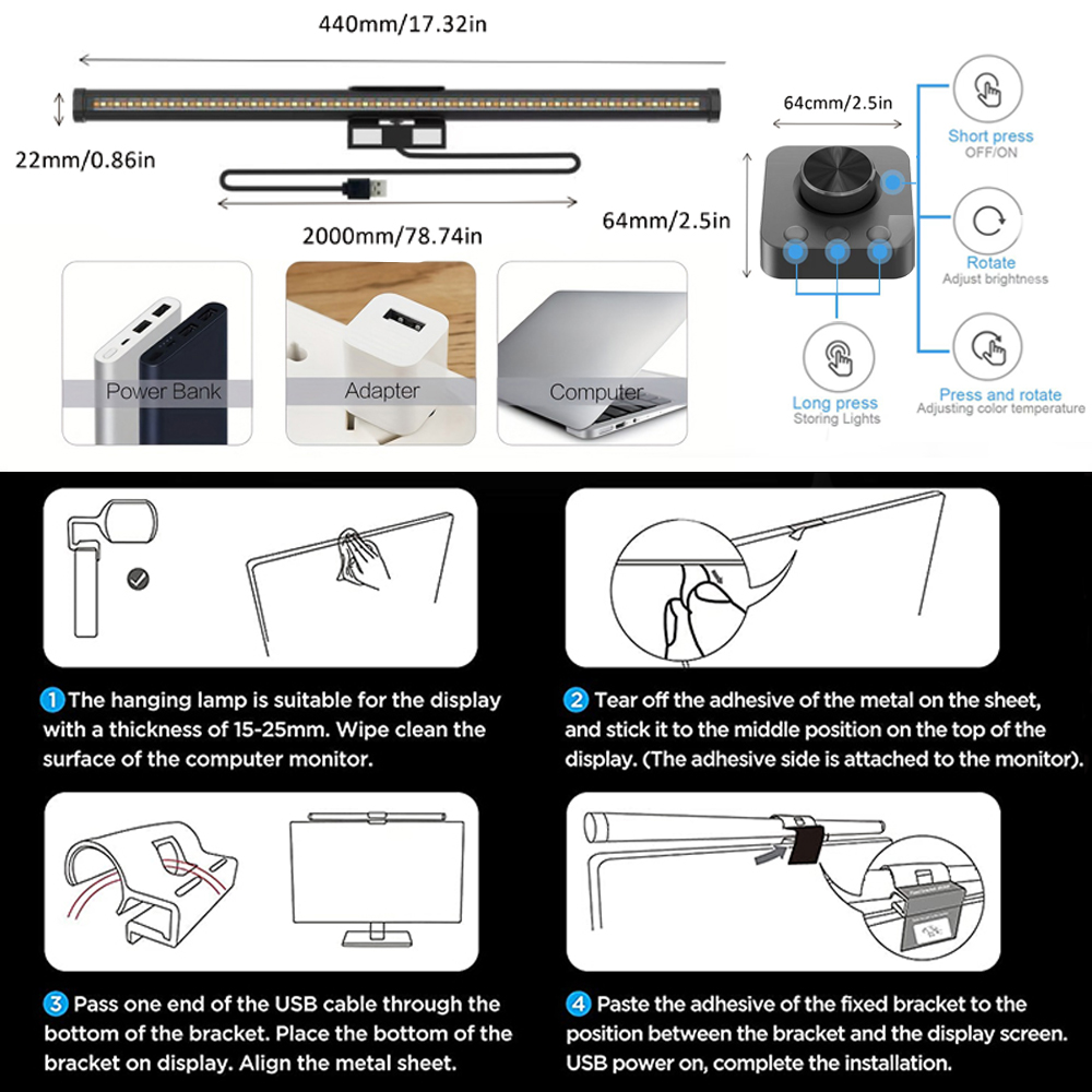 LED Eye-Care Desk Lamp Led Mon - Desk Setup Desk recensie en prijs